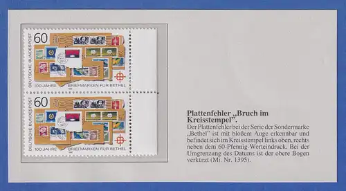 Bundesrepublik 1988 Briefm. für Bethel Mi.-Nr. 1395 mit PLF III Stempel **