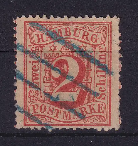 Hamburg 2 Schilling 1864  Mi.-Nr. 13  gestempelt