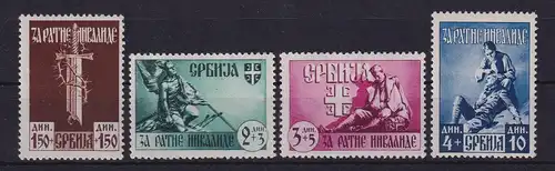 Dt. Besetzung 2.WK Serbien Kriegsinvalide Mi.-Nr. 86-89 postfrisch **