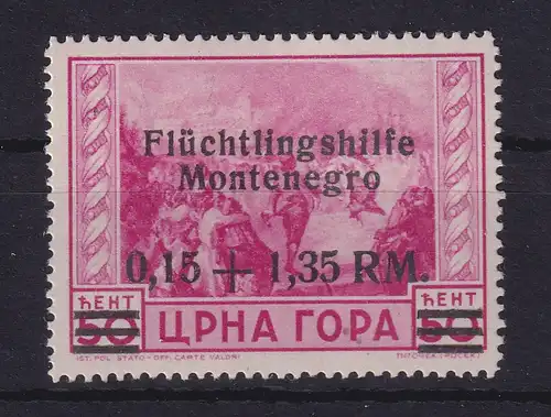 Dt. Besetzung 2.WK Montenegro Flüchtlingshilfe Mi.-Nr. 23 postfrisch **