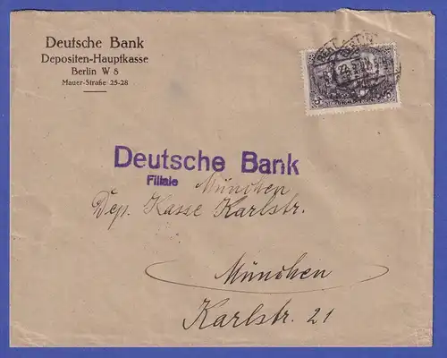 Deutsches Reich Mi.-Nr. 96 B II a auf Brief Berlin nach München