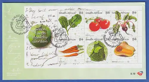 Südafrika 2011 Gartengemüse Mi.-Nr. 2063-68 auf offiz. FDC