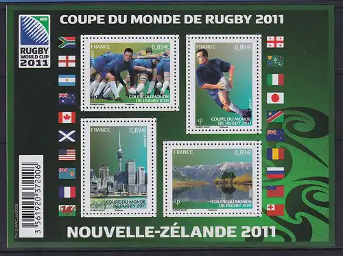 Frankreich 2011 Rugby WM in Neuseeland Block **