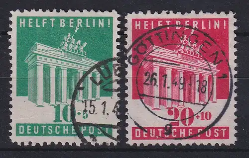 Bizone 1949 Berlin-Hilfe Brandenburger Tor Mi.-Nr. 101-102 Satz gestempelt