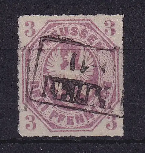 Preußen Adler im Achteck 3 Pf Mi.-Nr. 19 a  gestempelt gepr. PFENNINGER