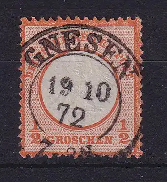 Deutsches Reich kl. Brustschild 1/2 Groschen  Mi.-Nr. 3  O GNESEN (POSEN)