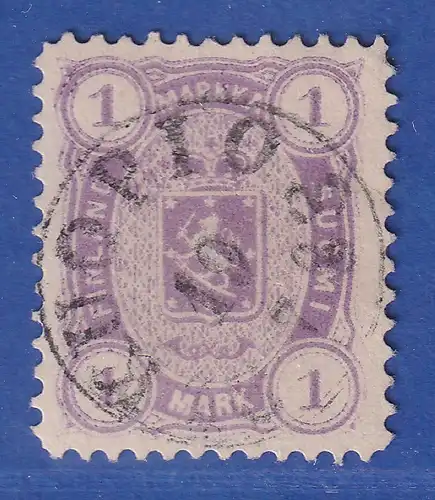 Finnland 1875 Wappen gez. L12,5 1M  Mi.-Nr. 19By  gestempelt KUOPIO