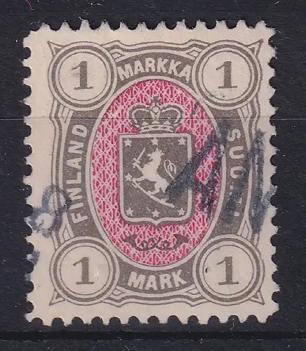Finnland 1885 Wappen 1 Mark Mi.-Nr. 24 gestempelt 