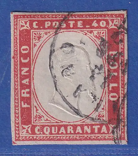 Alt-Italien Sardinien 40c Mi.-Nr. 13b gestempelt