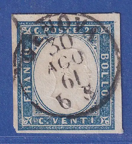 Alt-Italien Sardinien 20c Mi.-Nr. 12b gestempelt