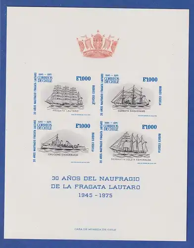 Chile 1975 Schiffe Gedenkblatt als Sonderdruck (*)