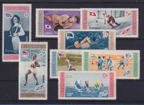 Dominikanische Republik 1958 Olympische Spiele Melbourne Satz Mi-Nr. 660-67 A **