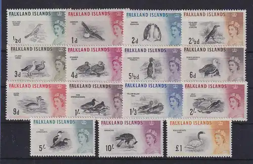 Falkland-Inseln 1960 Freimarken Mi.-Nr. 123-137 Satz 15 Werte kpl. **
