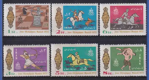 Iran 1972 Olympische Spiele München Mi.-Nr. 1586-91 Satz kpl. ** 