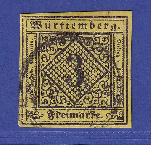 Württemberg 3 Kreuzer Mi.-Nr. 2 Type III gestempelt
