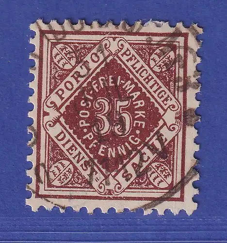 Württemberg Dienstmarke 35 Pfennig Mi.-Nr. 132  gestempelt  gepr. INFLA