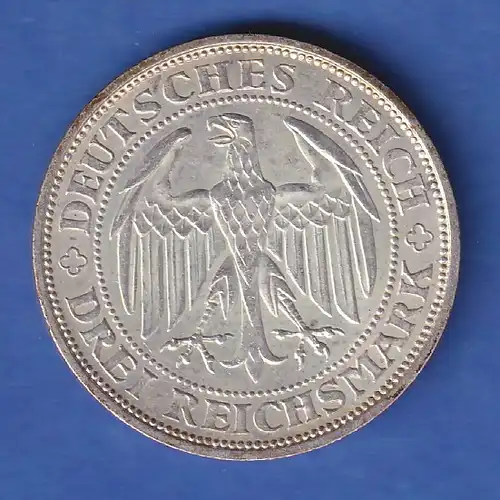 Deutsches Reich Silber-Gedenkmünze Meissen 3 Mark 1929 E vorzüglich