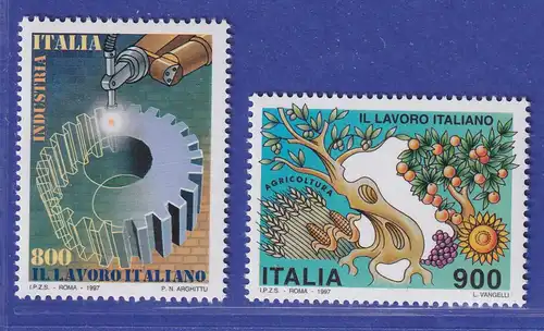 Italien 1997 Industrie und Landwirtschaft  Mi.-Nr. 2517-18 **