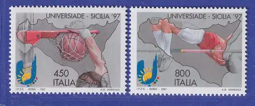 Italien 1997 Universiade Sizilien, Basketball, Hochsprung  Mi.-Nr. 2524-25 **