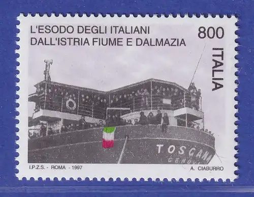 Italien 1997 Dampfschiff Toscana mit Vertriebenen Mi.-Nr. 2544 **