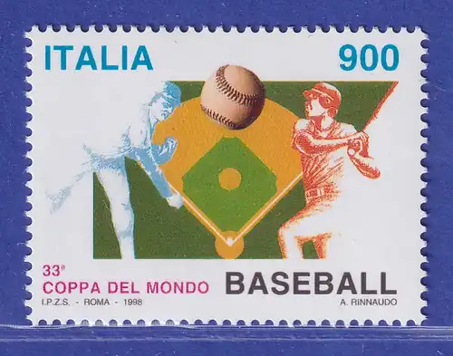 Italien 1998 Baseball-Weltmeisterschaft Florenz Mi.-Nr. 2584 **