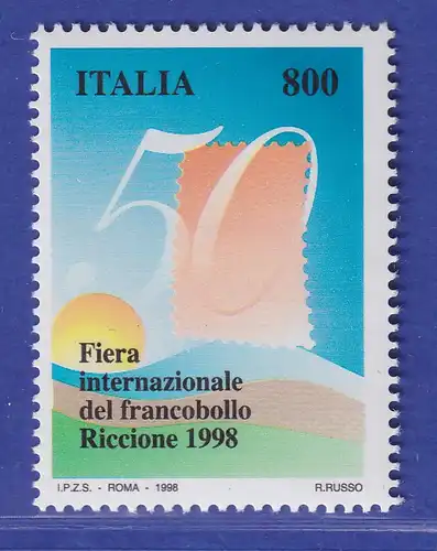 Italien 1998 Internationale Briefmarkenmesse, Riccione  Mi.-Nr. 2586 **