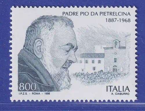 Italien 1998 Pater Pio von Pietrelcina  Mi.-Nr. 2589 **