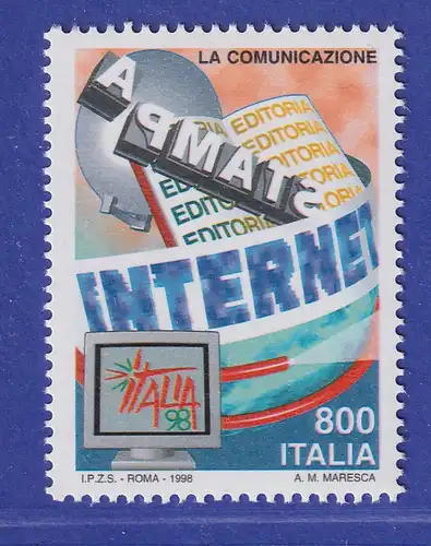 Italien 1998 Tag der Kommunikation ITALIA `98,  Mailand  Mi.-Nr. 2608 **
