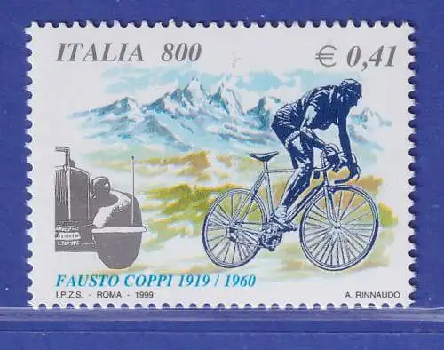 Italien 1999 Fausto Coppi Radrennfahrer  Mi.-Nr. 2639 **