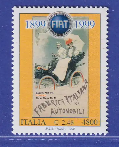 Italien 1999 100 Jahre Fiat-Automobile  Mi.-Nr. 2641 **