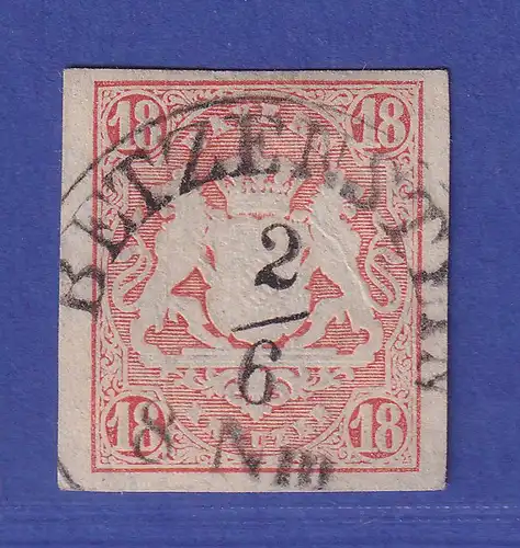 Bayern Wappen 18 Kreuzer Mi.-Nr. 19 mit Einkreis-O BETZENSTEIN