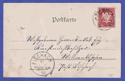 Bayern 1898 AK Zusmarshausen gelaufen nach Willmatshofen (bei Fischach)