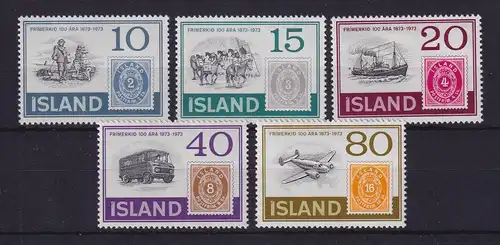 Island 1973 Hundert Jahre Isländische Briefmarken Mi.-Nr. 473-477 postfrisch **