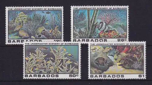 Barbados 1980 Unterwasserwelt von Barbados Mi.-Nr. 514-517 postfrisch **