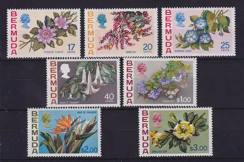 Bermuda 1975 Einheimische Blumen Mi.-Nr. 311-317 postfrisch **