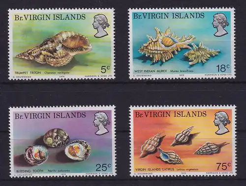Virgin Islands 1974 Meeresschnecken Mi.-Nr. 274-277 postfrisch **
