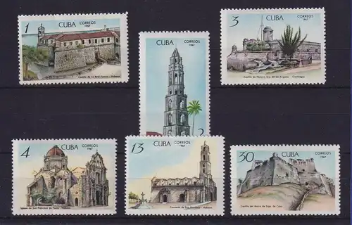 Kuba 1967 Historische Gebäude Mi.-Nr. 1367-1372 postfrisch **