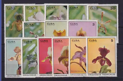 Kuba 1972/73 Orchideen Mi.-Nr. 1751-1757 und 1855-1861 postfrisch **