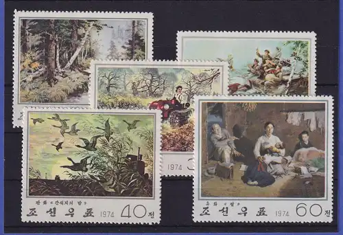 Nordkorea 1974 Koreanische Gemälde Mi.-Nr. 1310-1314 postfrisch **