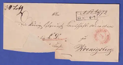 Ostpreußen Brief mit Rechteckstempel WEHLAU undatiert