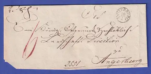 Ostpreußen Brief mit Fingerhutstempel INSTERBURG ca. 1830
