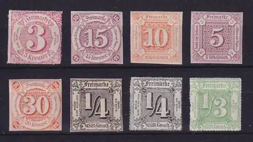 Thurn und Taxis Lot mit 8 Werten postfrisch **