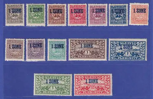 Deutsche Abstimmungsgebiete Schleswig 1920 Mi.-Nr. 15-28 postfrisch ** 