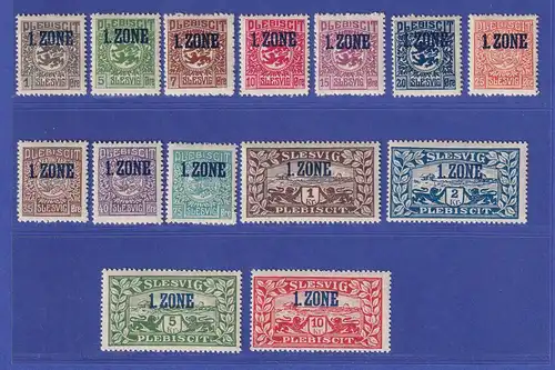 Deutsche Abstimmungsgebiete Schleswig 1920  Mi.-Nr. 15-28  postfrisch ** 