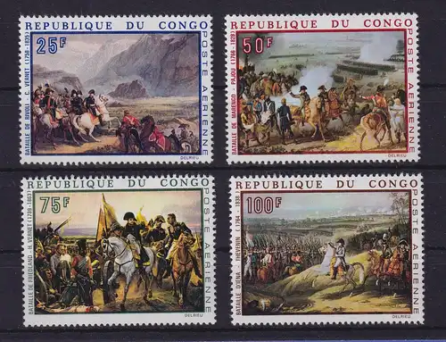 Kongo 1969 Gemälde Napoleon Bonaparte Mi.-Nr. 173-176 postfrisch **