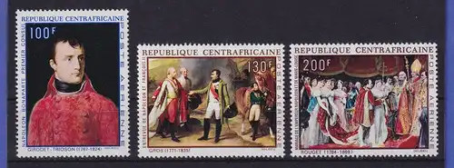 Zentralafrikanische Republik 1969 Gemälde Napoleon Bonaparte Mi.-Nr. 197-199 **
