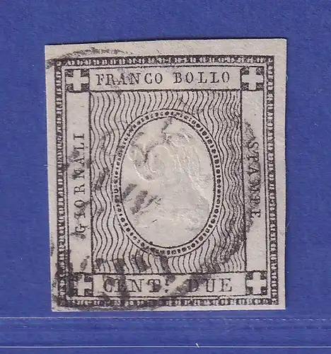 Alt-Italien Sardinien 2 Centesimi 1861 Mi.-Nr. 17 gestempelt