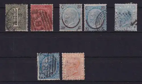 Italien 1863-1877 Freimarken Mi.-Nr. 23-28  gestempelt