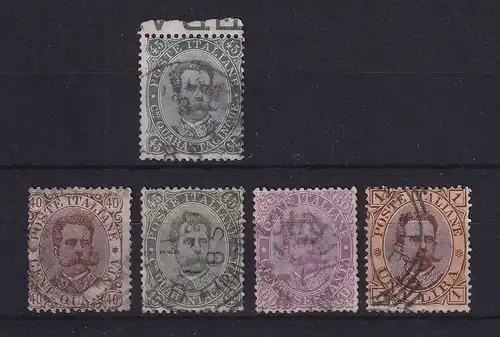 Italien 1889 König Umberto I.  Mi.-Nr. 50-53 gestempelt