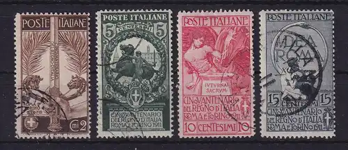 Italien 1911 Geeintes Königreich Italien  Mi.-Nr. 100-103 gestempelt